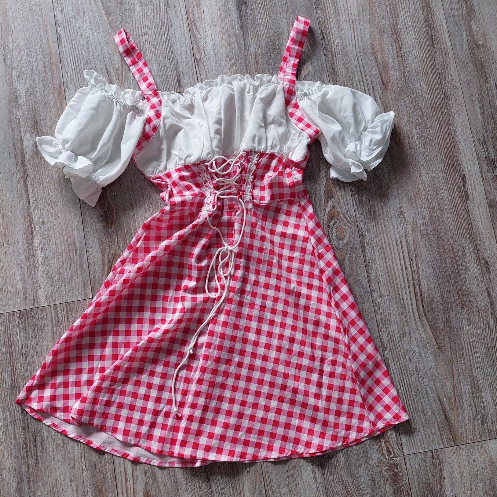 tiroler jurkje oktoberfest maat 34, Carnaval, Ophalen of Verzenden, Zo goed als nieuw, Kleding