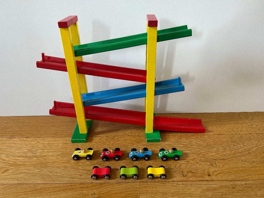 houten auto/ knikkerbaan, Ophalen of Verzenden, Gebruikt, Overige typen
