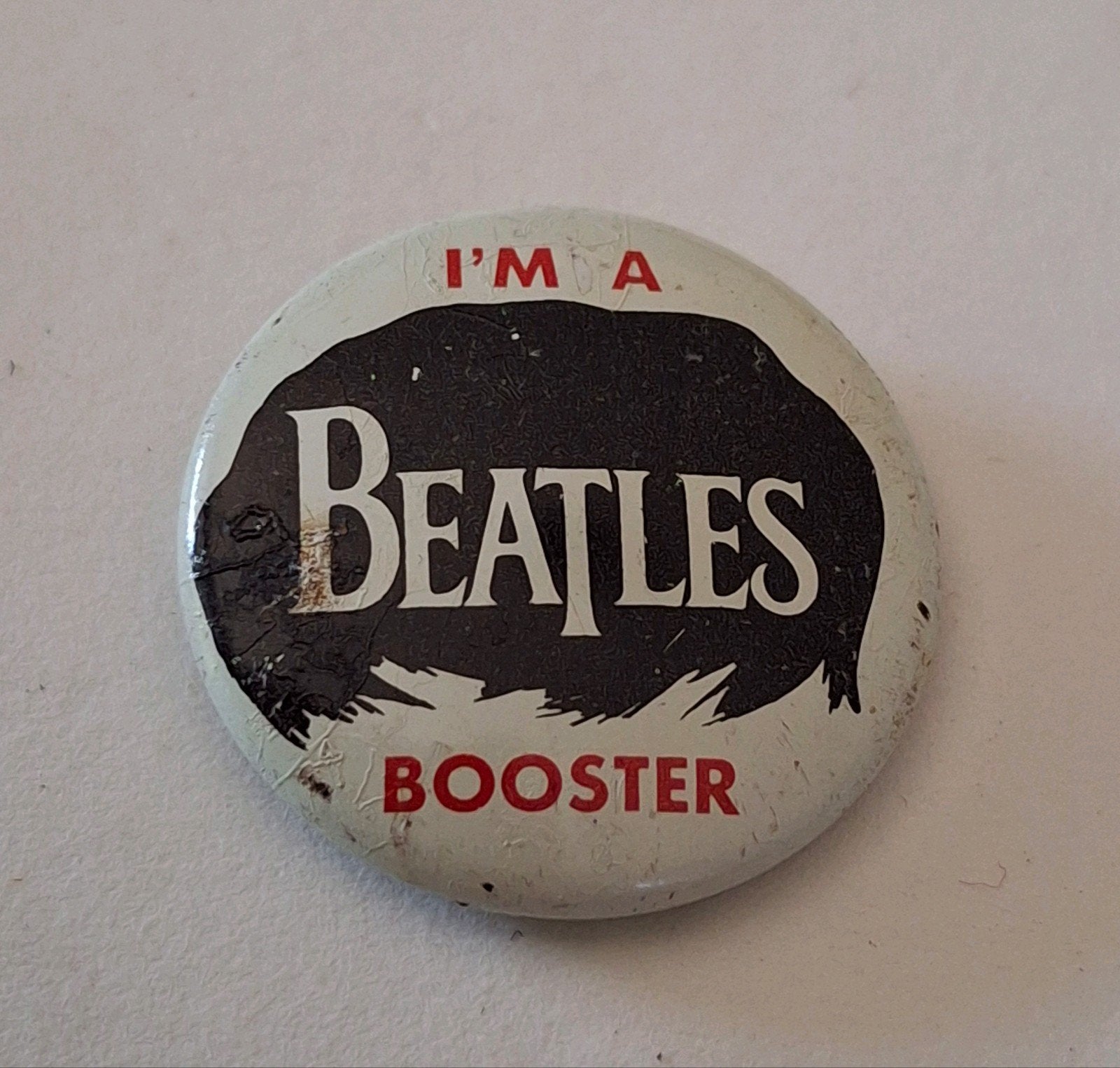 Button Beatles 1964 / I'm a Beatles Booster, Ophalen of Verzenden, Zo goed als nieuw, Button