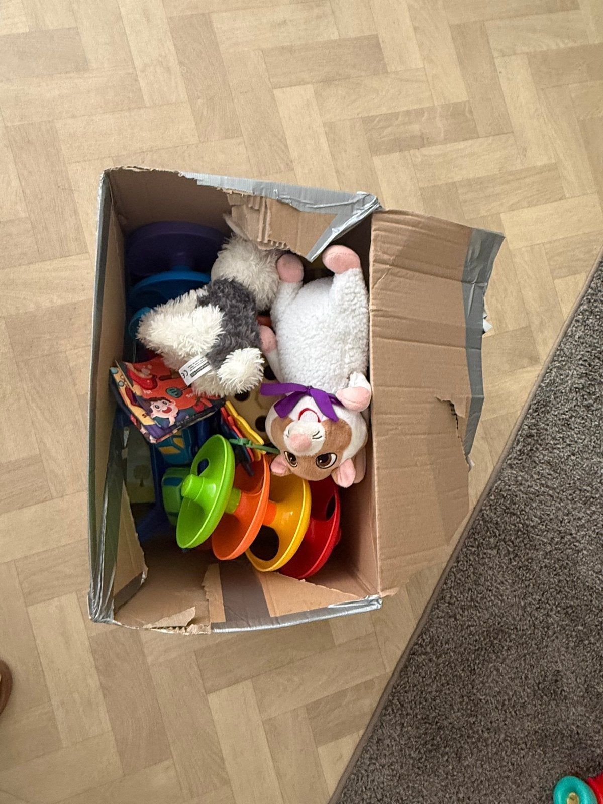 Doos met speelgoed gratis, Ophalen, Zo goed als nieuw