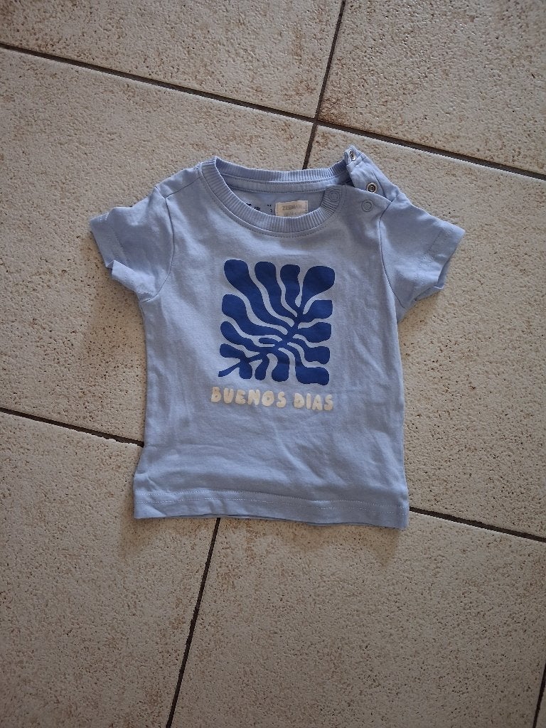 blauw T-shirt maat 68, Kinderen en Baby's, Babykleding | Maat 68, Ophalen, Zeeman, Jongetje of Meisje, Zo goed als nieuw