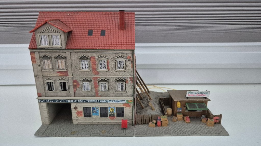 Pola H0 - Stadpand + bouwterrein met verlichting, Overige merken, Gelijkstroom of Wisselstroom, Brug, Tunnel of Gebouw, Ophalen of Verzenden