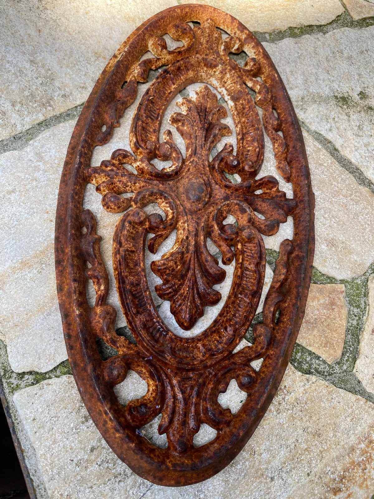Prachtig Brocant Gietijzeren Wand Ornament - 36cm, Ophalen