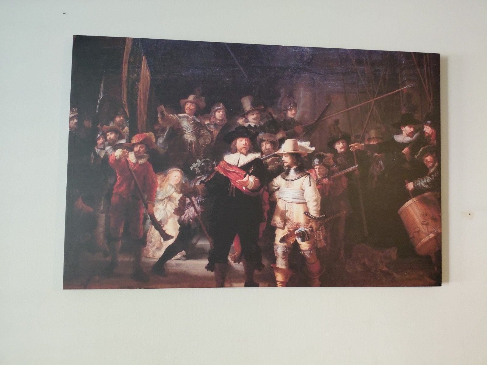 De Nachtwacht Canvas Print - 115x75 cm, Oorspronkelijke maker, Ophalen of Verzenden, 100 tot 125 cm, 75 – 100