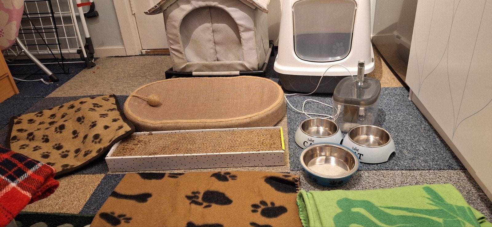 te koop kattenbak en meer, Ophalen