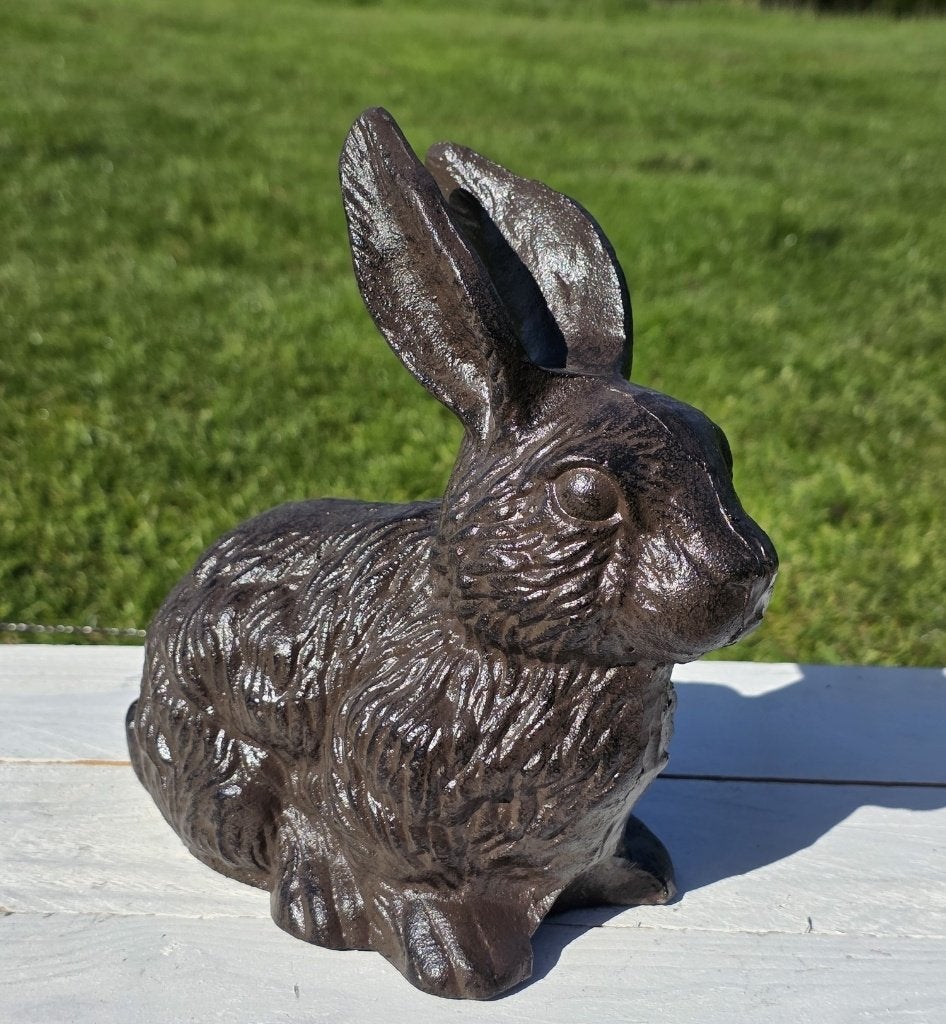 KONIJN / HAAS / GIETIJZER / tuinbeeld, Dierenbeeld, Nieuw, Metaal, Info@huisentuindecoratiemarie.nl