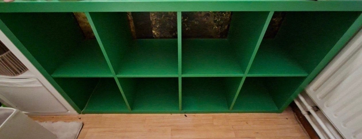 Groene IKEA Kallax Kast met 8 Vakken, Ophalen, Gebruikt