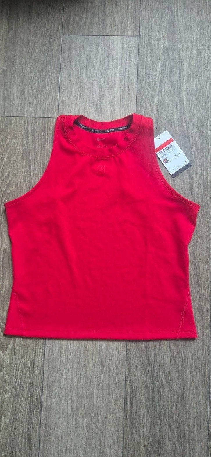 NikeCourt Advantage Tennis top Rood Dames Maat L, Verzenden, Maat 42/44 (L), Nike, Nieuw