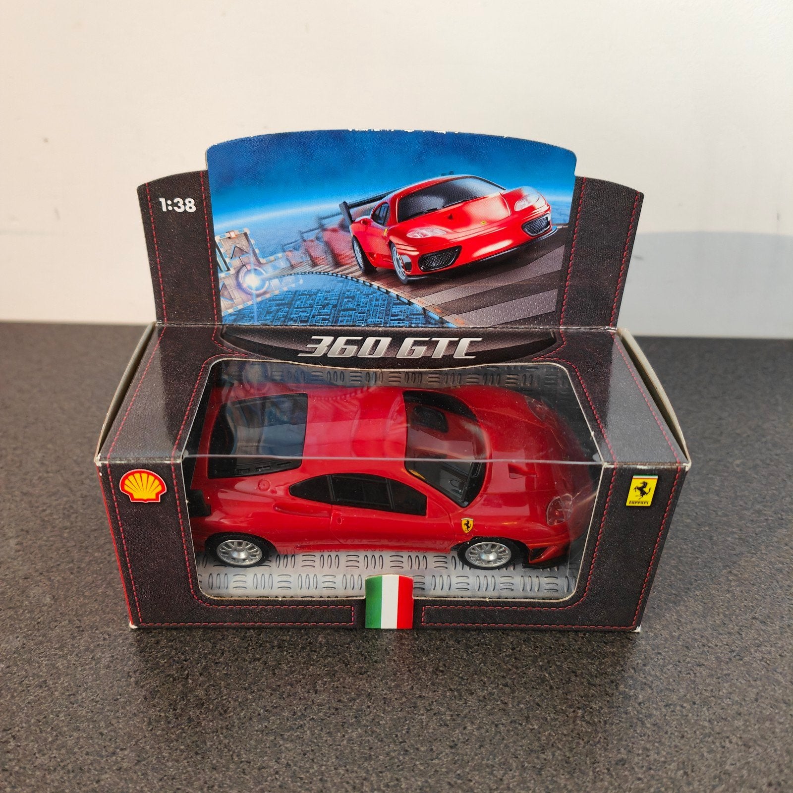 Ferrari 360 GTC Schaalmodel 1:38 - Shell V-Power, Ophalen of Verzenden, Nieuw, Auto