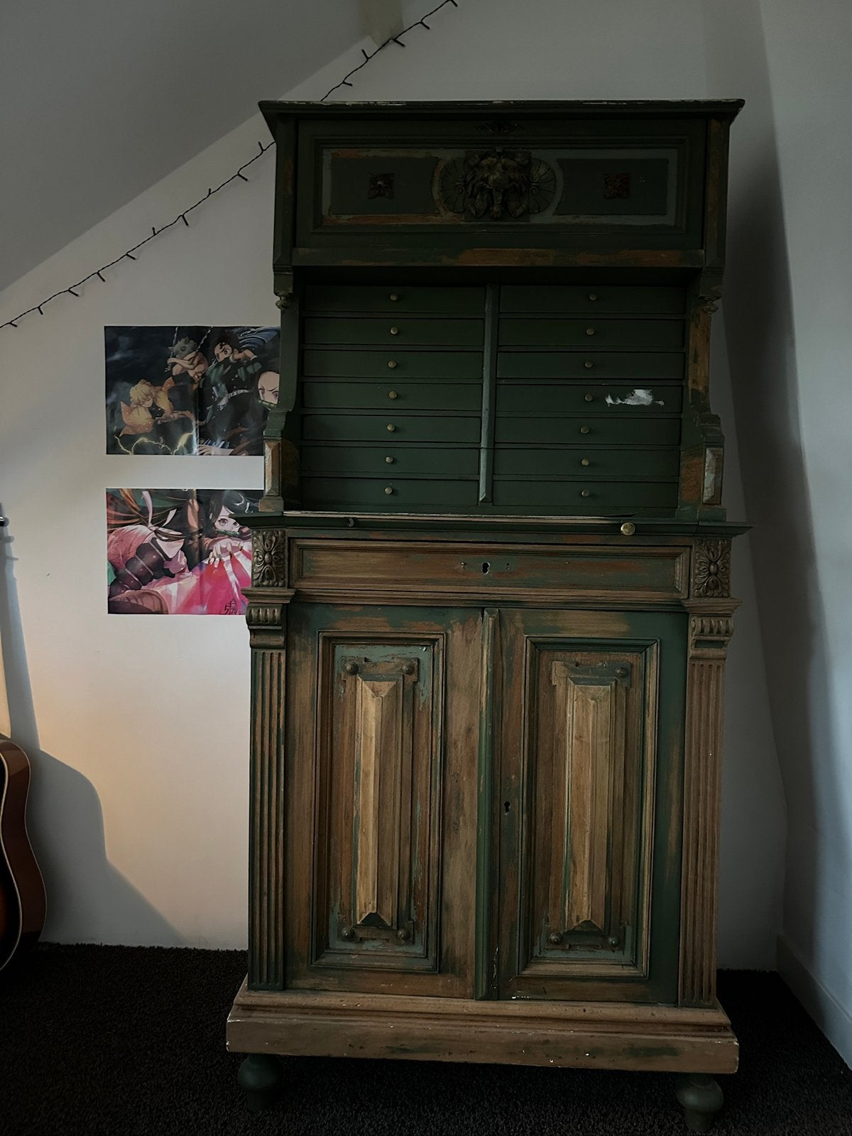 Antieke bureaukast met lades, Antiek en Kunst, Ophalen
