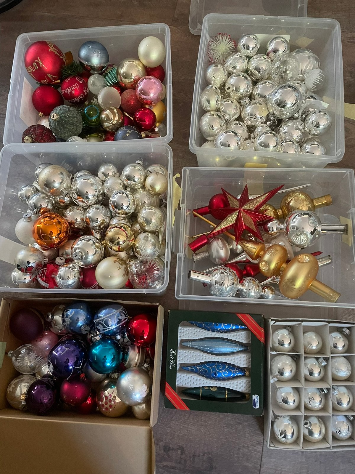 Vintage kerstballen pieken., Diversen, Ophalen, Gebruikt