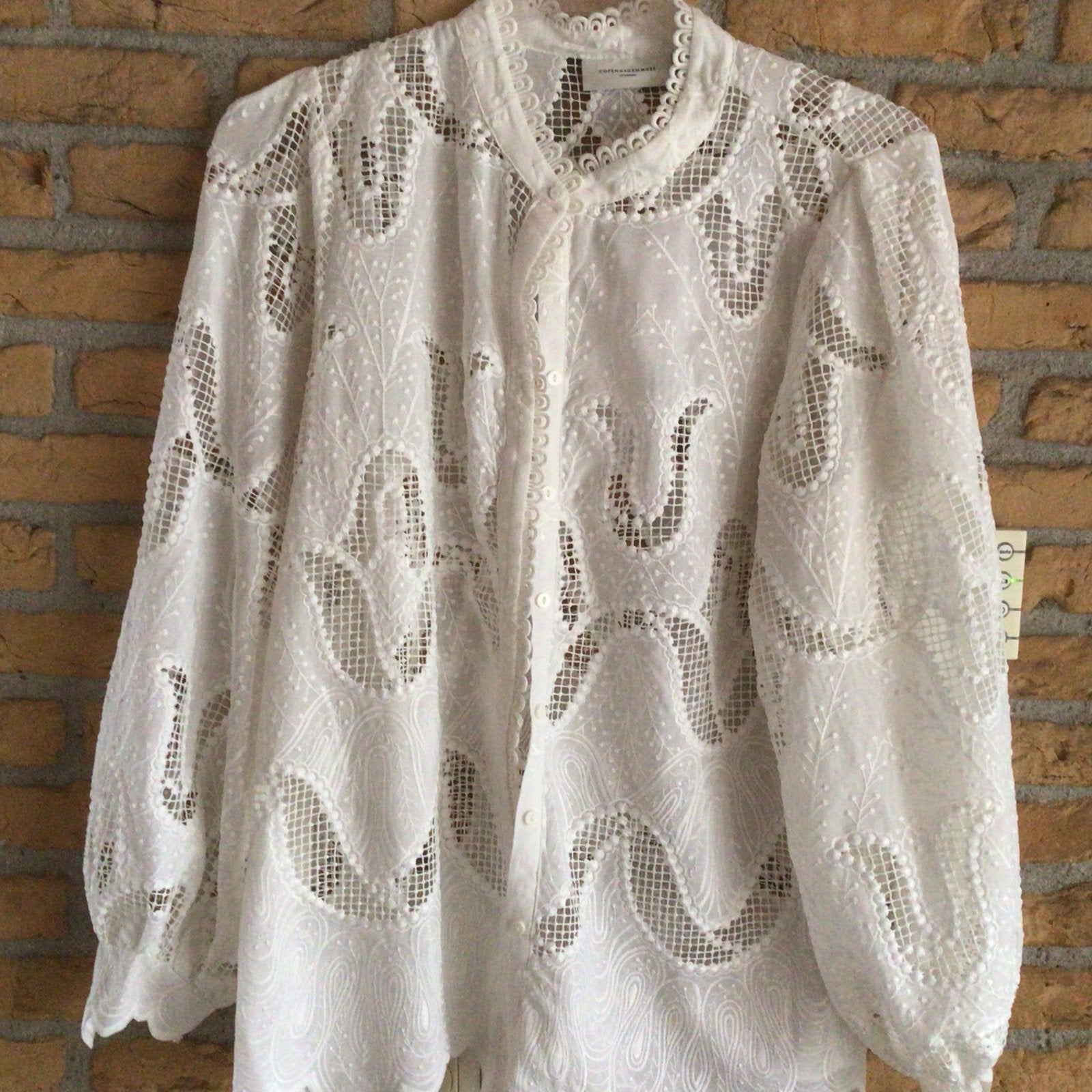 Copenhagen Muse Witte Kanten Blouse - Maat XL, Kleding | Dames, Ophalen of Verzenden, Zo goed als nieuw, Maat 46/48 (XL) of groter
