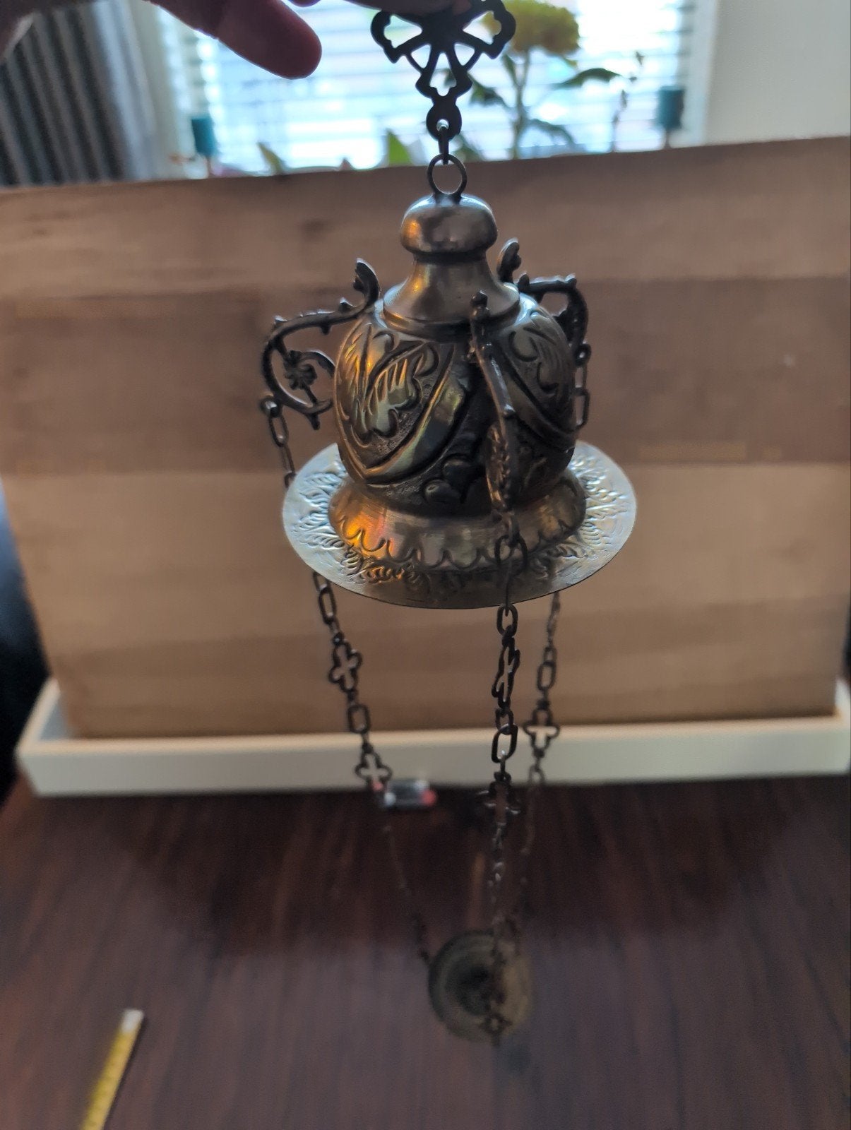 Antieke wierookbrander met kettingen, Ophalen of Verzenden
