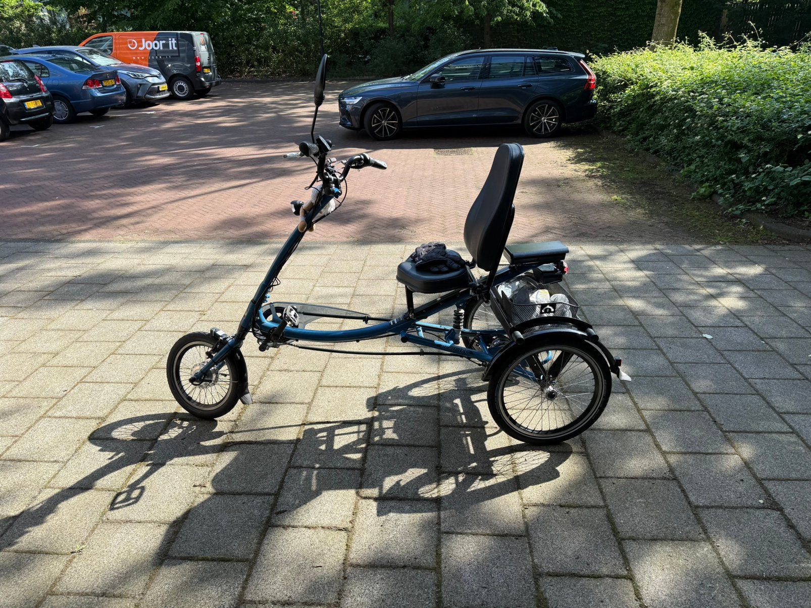 elektrische scooter trike met rugsteun luxe (Senzup), Ophalen, Gebruikt, Trommelrem