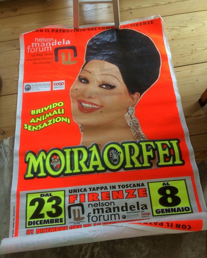 Groot formaat poster Moira Orfei Italiaans circusposter, Antiek en Kunst, Ophalen