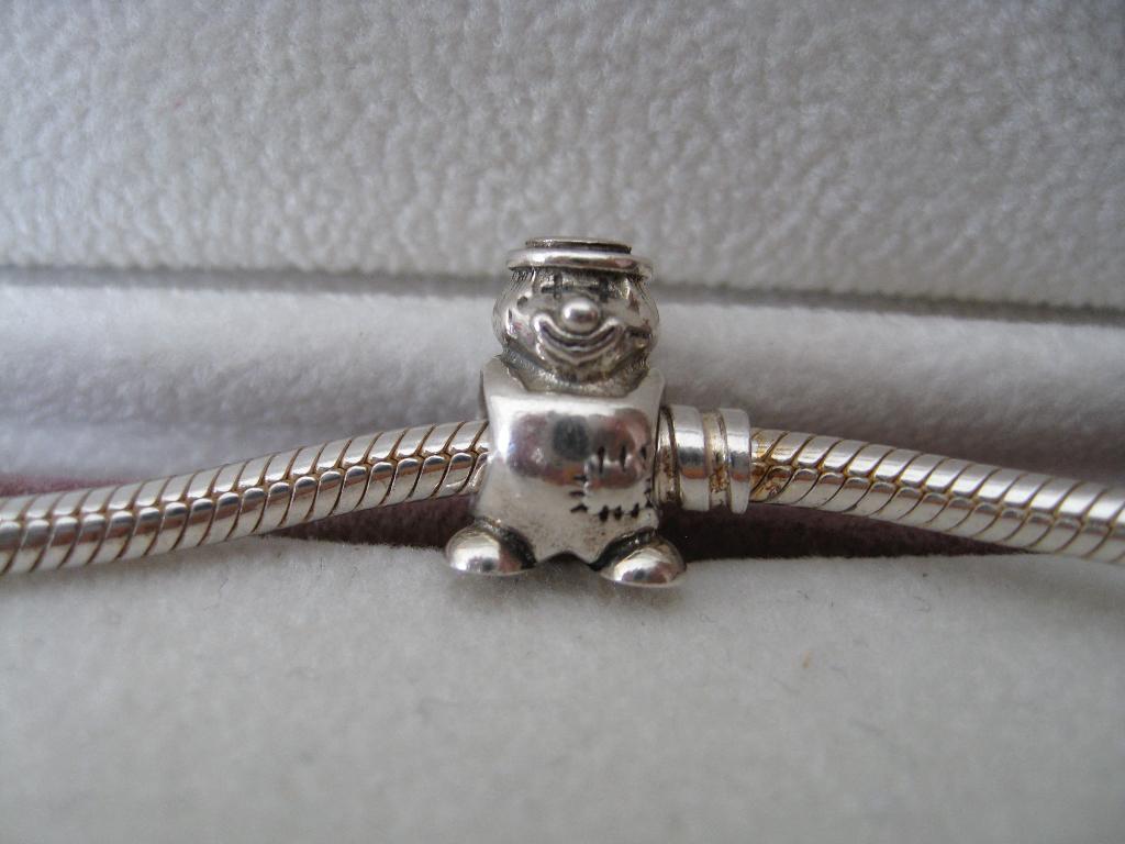 Pandora Bedel Clown, Verzenden, Zo goed als nieuw, Zilver, Pandora