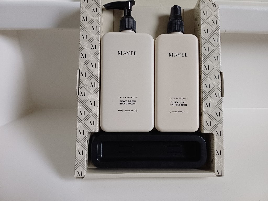MAYEE HANDGIFTSET HANDWASH,HANDLOTION + HOUDER NIEUW, Ophalen of Verzenden, Nieuw, Overige typen