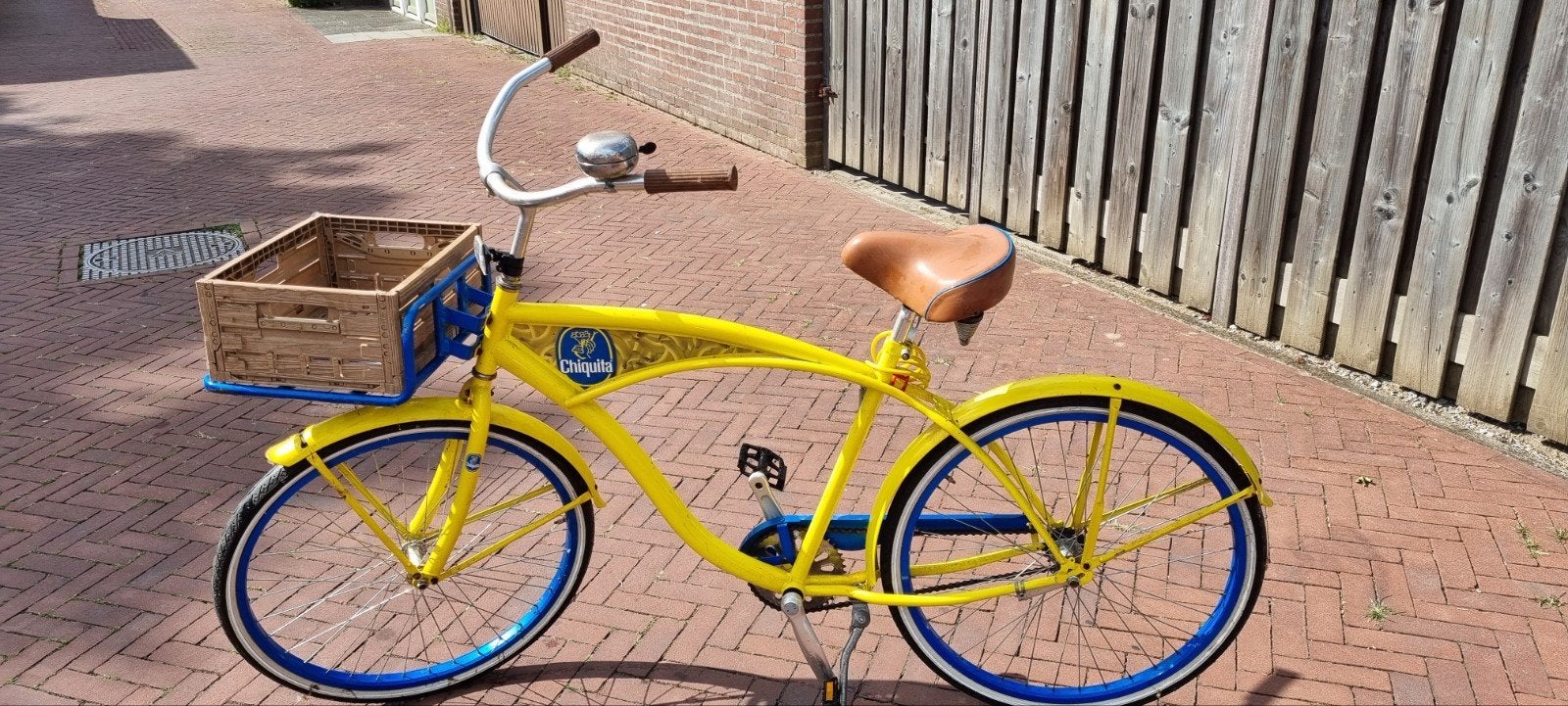 Chiquita Cruiser Fiets - Geel met Mandje, Terugtraprem, Gebruikt, 50 tot 53 cm, Ophalen
