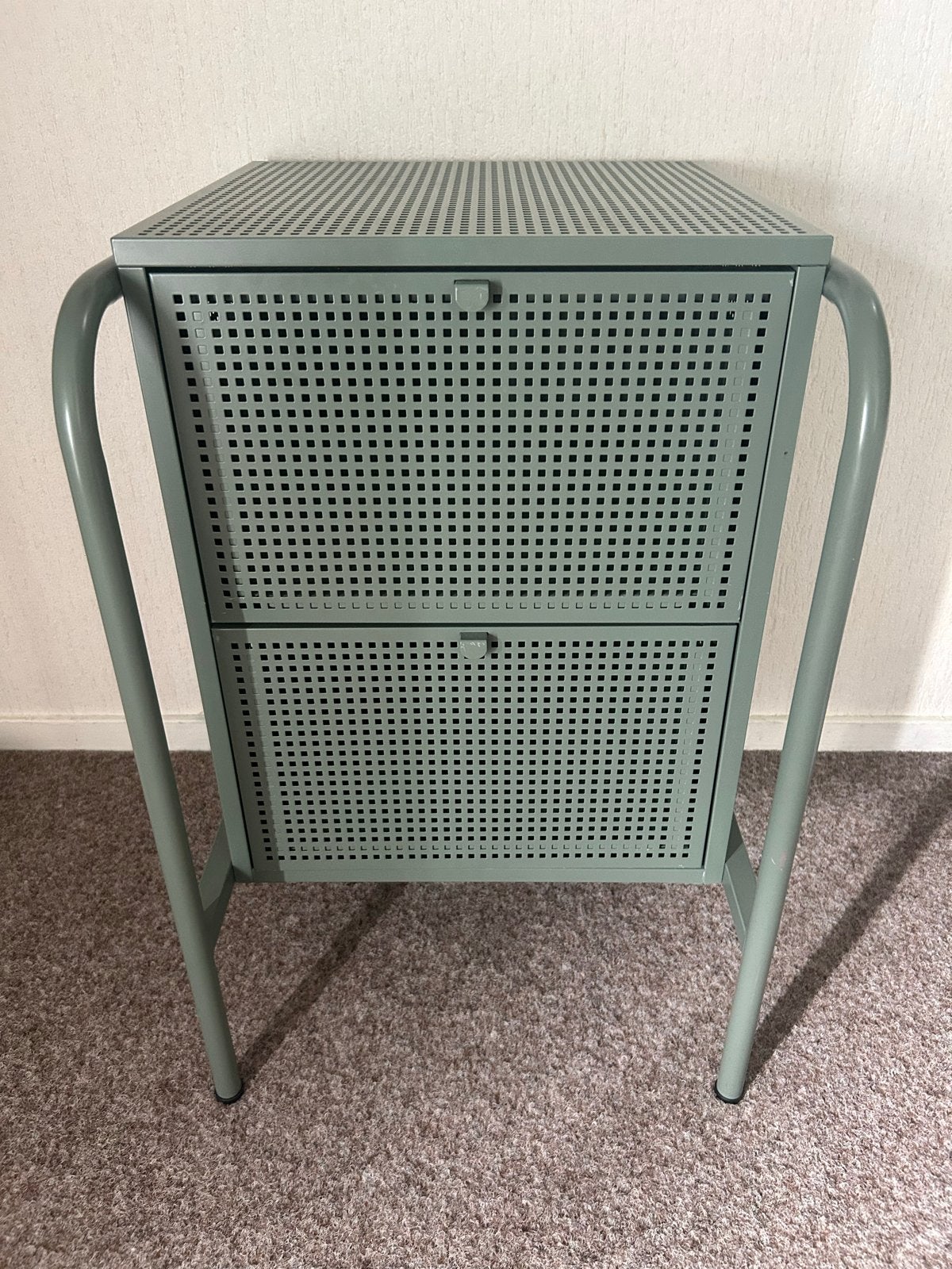 IKEA Nikkeby ladekast - Groen, 2 laden 46x70, Ophalen, Gebruikt, 1 of 2 laden, 50 tot 100 cm