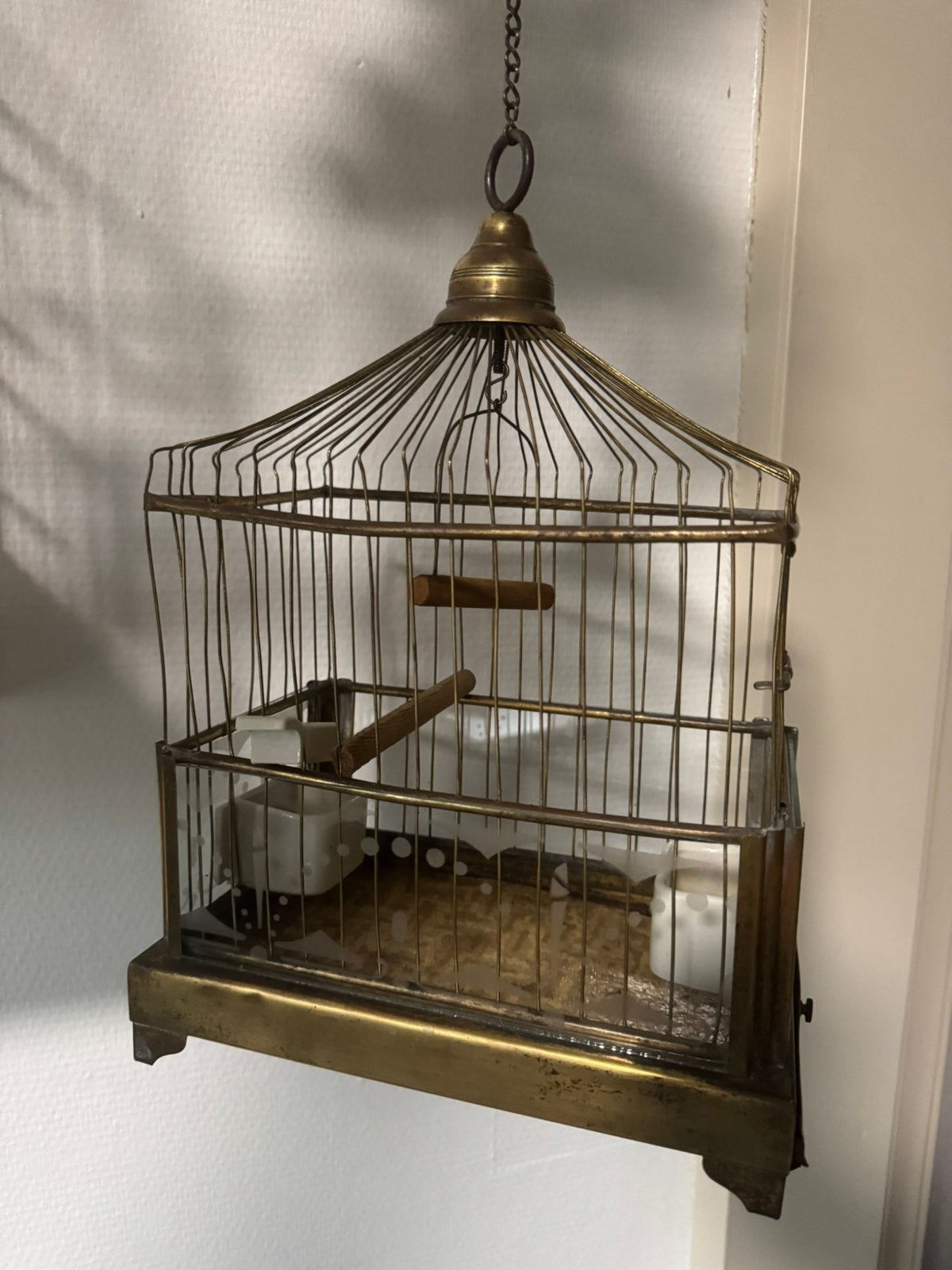 Antieke messing vogelkooi kopen of ruilen, Dieren en Toebehoren, Mannelijk