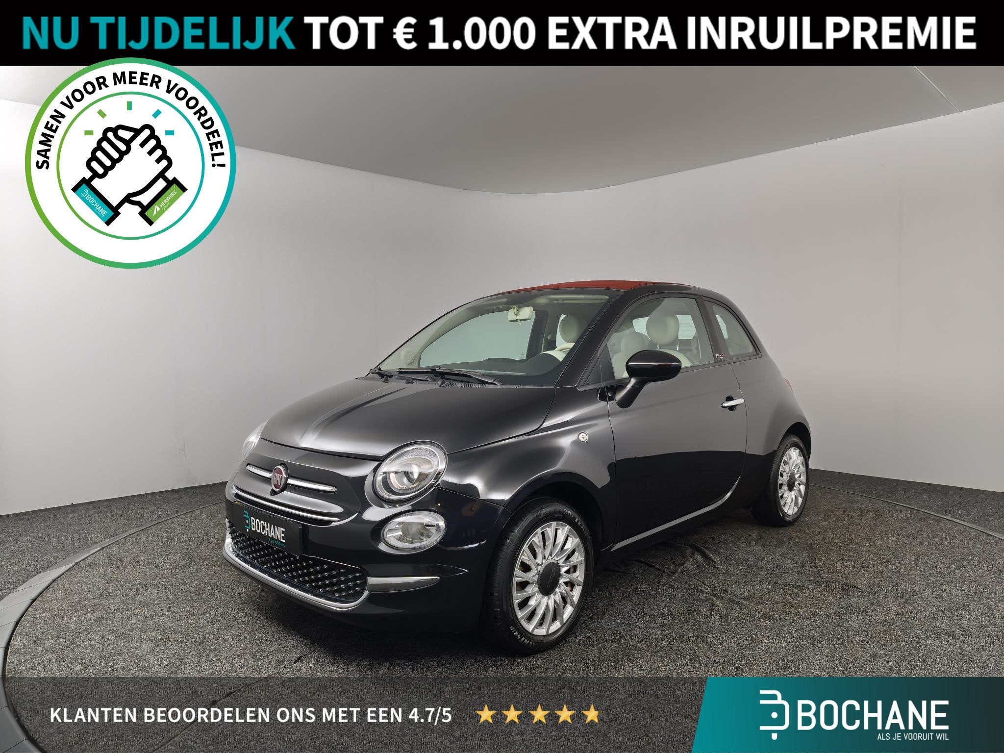 Fiat 500 C 1.0 Hybrid Lounge l parkeersensor l