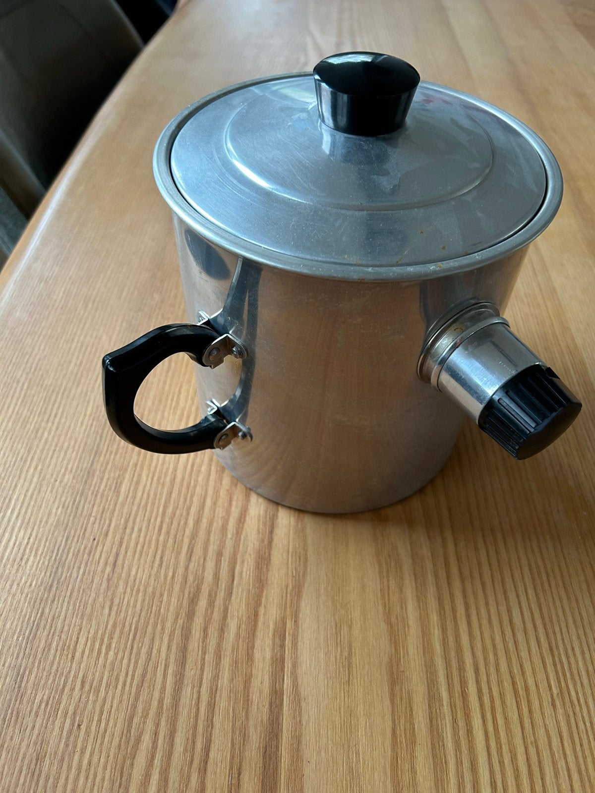 Vintage melkkoker simmerpan, Zilver, Ophalen of Verzenden, Metaal, Overige merken