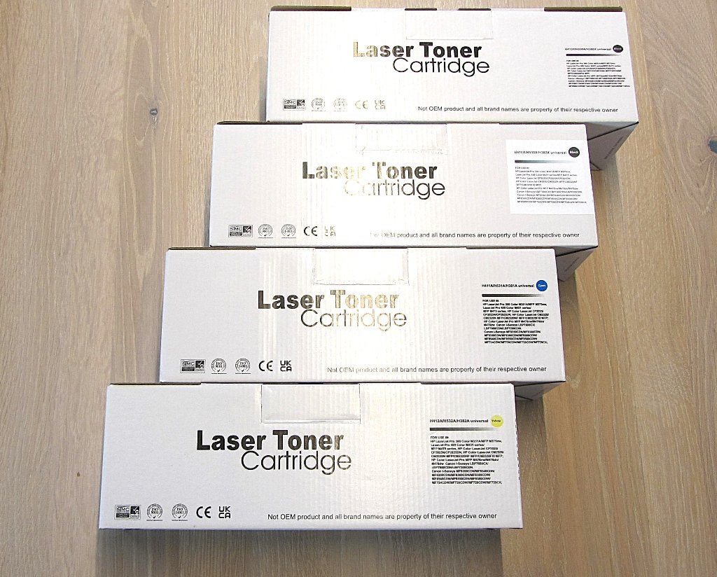 Toners H412A (geel), H411A (blauw), 2 x H410X (zwart), Computers en Software, Ophalen of Verzenden, Nieuw, Toner, O.a. HP en Canon-printers