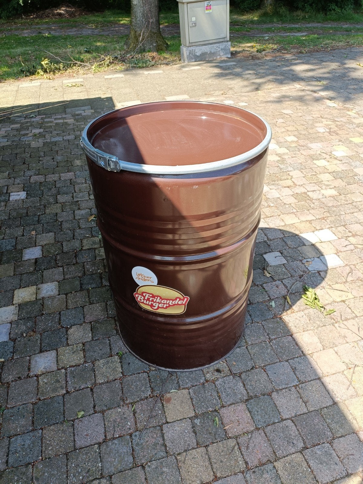 drumgrill  BBQ vat - een keer gebruikt, Tuin en Terras, Ophalen, Zo goed als nieuw