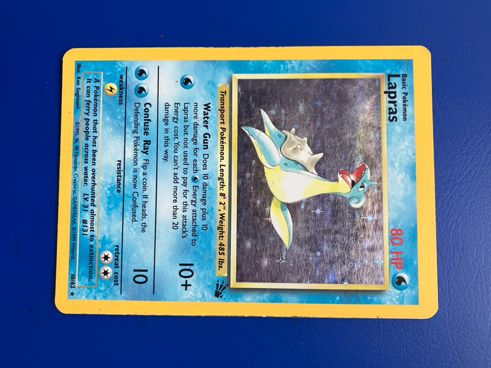 Lapras Holo - Fossil Set Pokémon kaart, Ophalen of Verzenden, Gebruikt