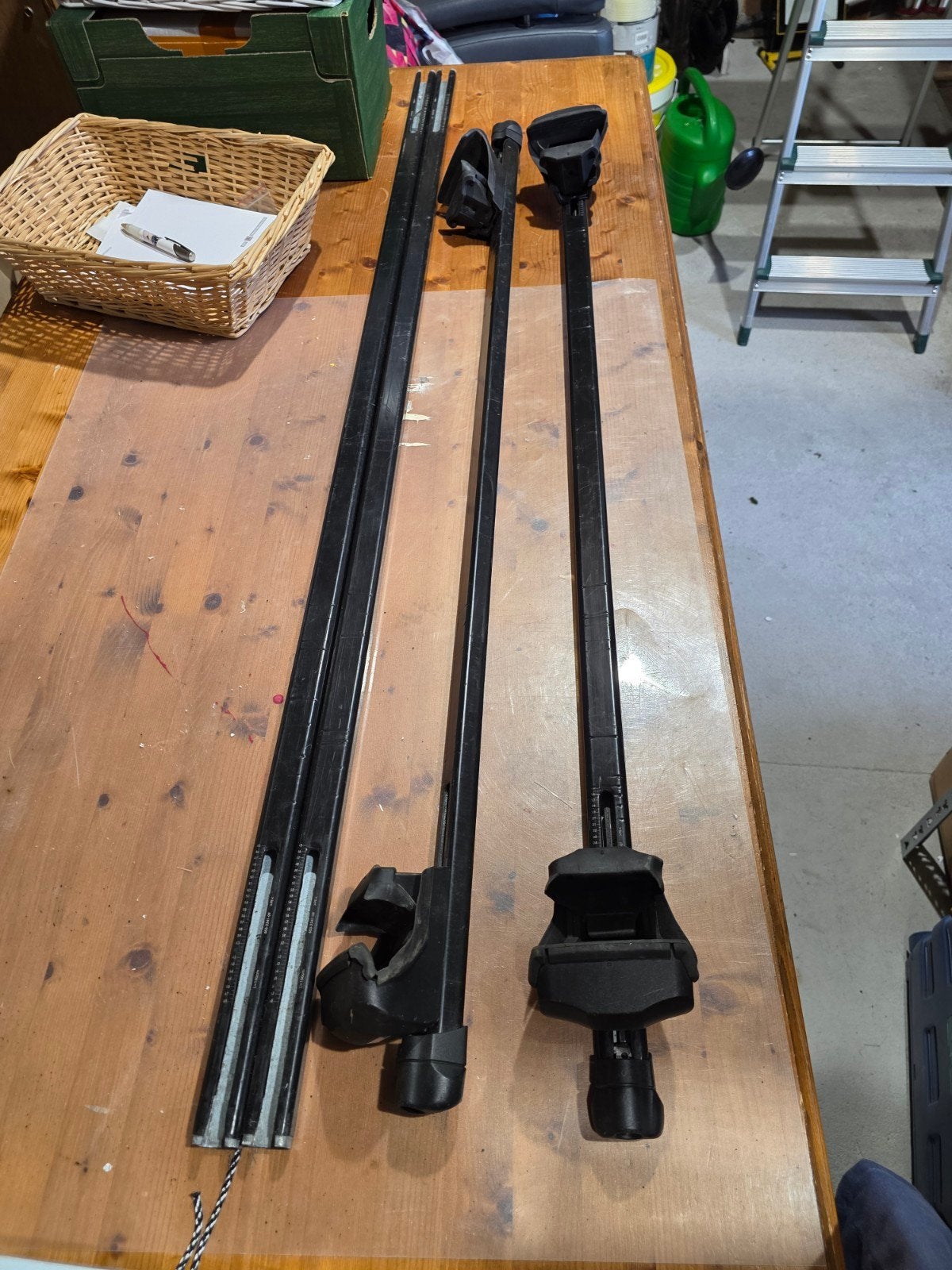 Thule dakdragerset 755 met SquareBars voor open dakrails, Auto diversen, Ophalen of Verzenden, Gebruikt