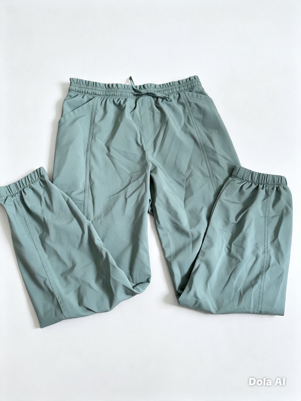 Lichtgroene cargobroek met elastische taille, Nieuw, Lang, Groen, Ophalen