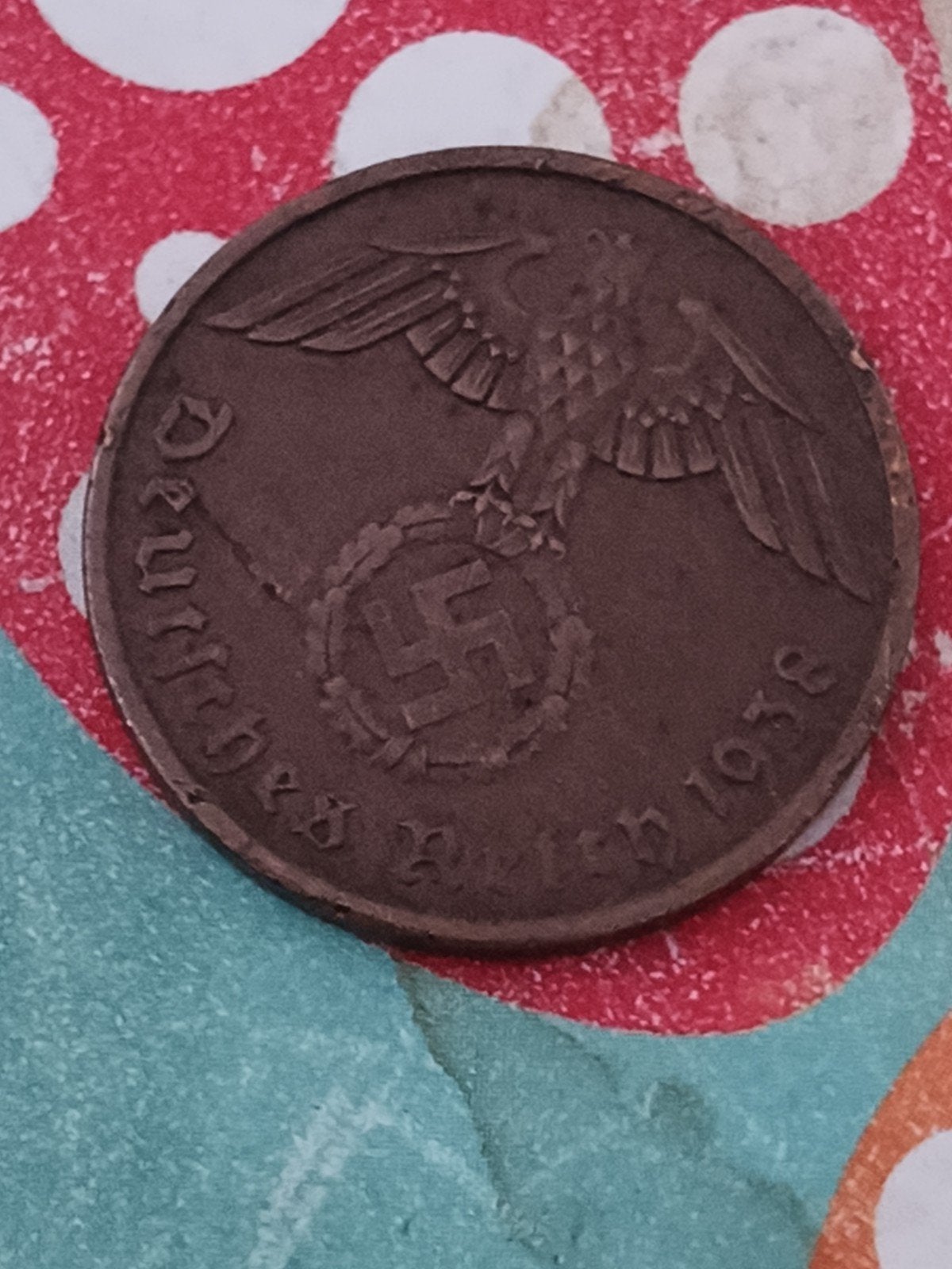 Zeldzame Duitse 5 Reichspfennig munt uit 1938, Ophalen of Verzenden, Duitsland, Losse munt