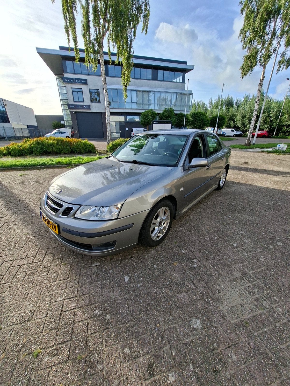 Saab 9-3 1.8 T Sport Sedan 2006 Grijs 202379km, Auto's, Cruise Control, Zwart, 4 cilinders, Origineel Nederlands