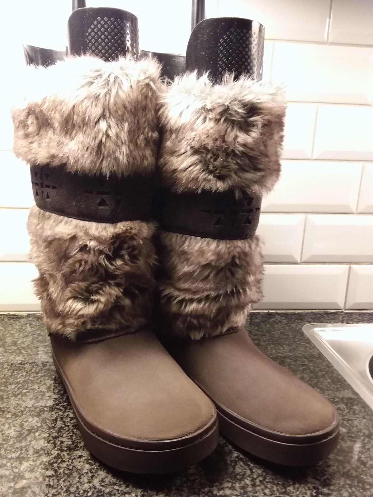 Crocs laarzen. Maat 36/37, Ophalen of Verzenden, Gedragen, Bruin, Hoge laarzen