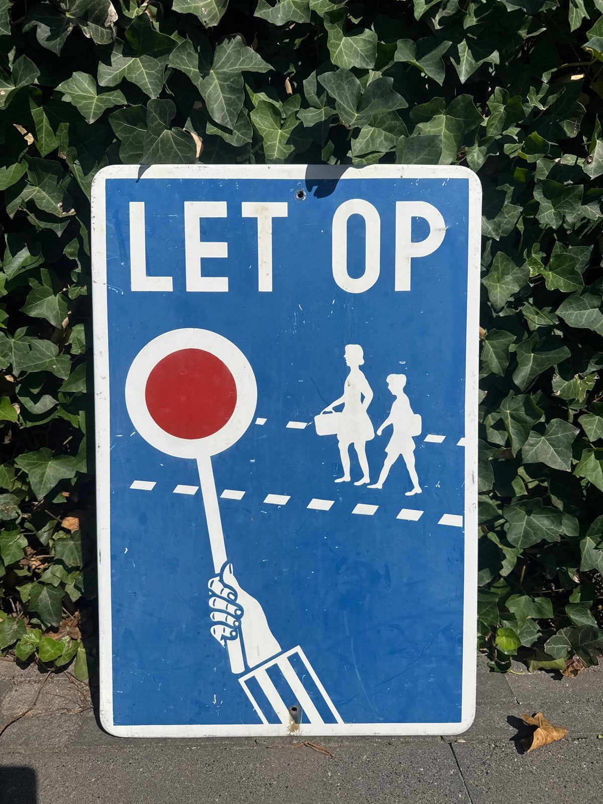 Oud verkeersbord: Let op overstekende kinderen, Ophalen of Verzenden