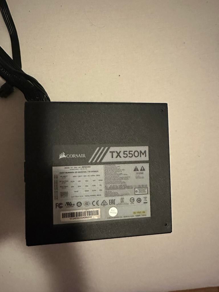 Corsair TX550M PSU, 550W, Ophalen, Zo goed als nieuw