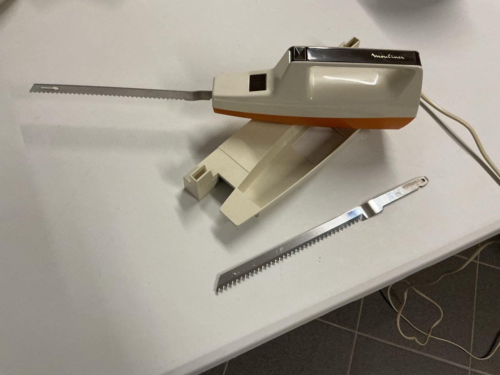 Vintage Elektrisch Broodmes Moulinex Jaren '60/'70, Ophalen of Verzenden, Gebruikt
