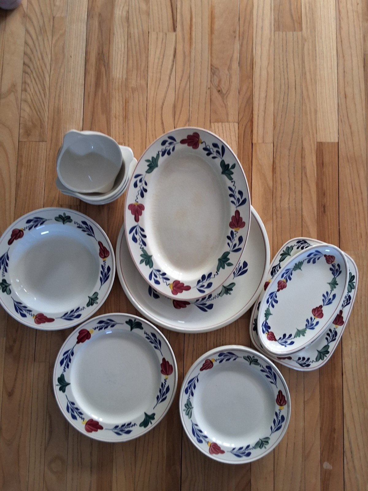 Boch  Boerenbont servies - diverse onderdelen., Ophalen, Gebruikt, Overige merken, Landelijk/Boerenbont