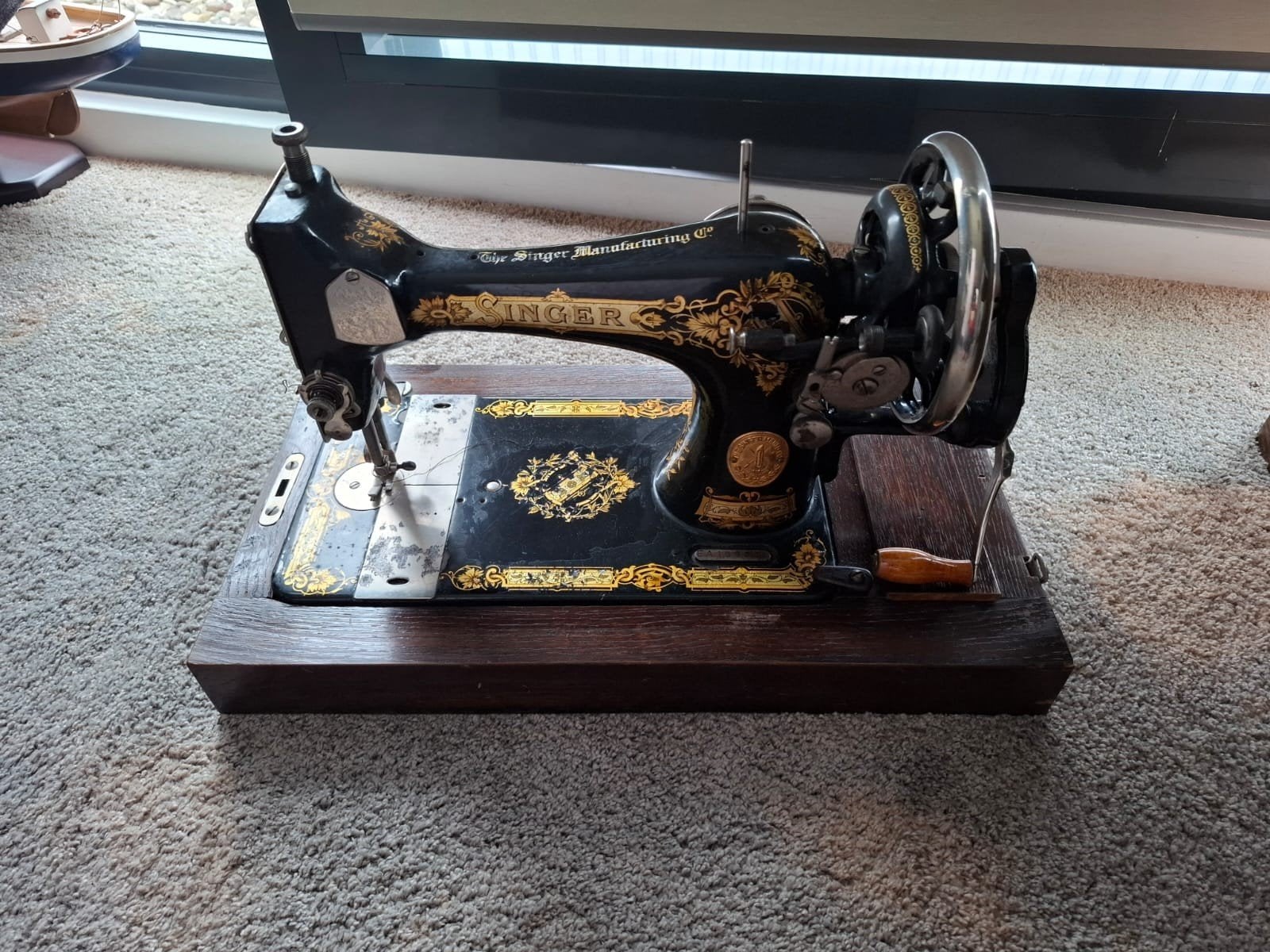 Vintage Singer Naaimachine No. 28 met originele handleiding, Antiek en Kunst, Antiek | Naaimachines, Ophalen