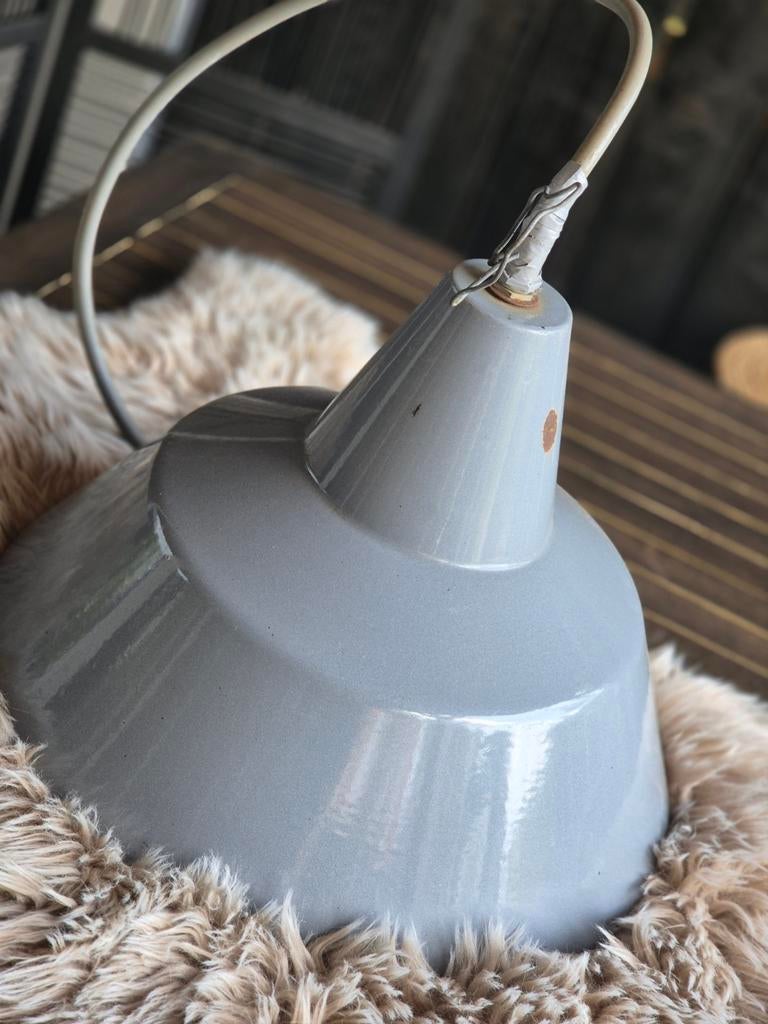 Prachtige oude industriële lamp incl. gloeilamp, Ophalen of Verzenden