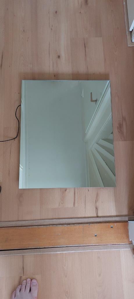 VidaXL LED Spiegel - Rechthoekig 60x50cm, Ophalen, Gebruikt, Minder dan 100 cm, Rechthoekig