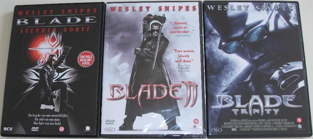 Film-Serie *** BLADE *** Complete Trilogie Marvel, Cd's en Dvd's, Dvd's | Overige Dvd's, Zo goed als nieuw, Vanaf 16 jaar, Ophalen of Verzenden