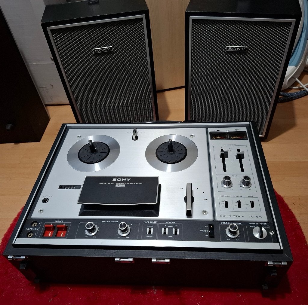 Sony TC-570 Tapecorder, Ophalen, Bandrecorder, Met stofkap