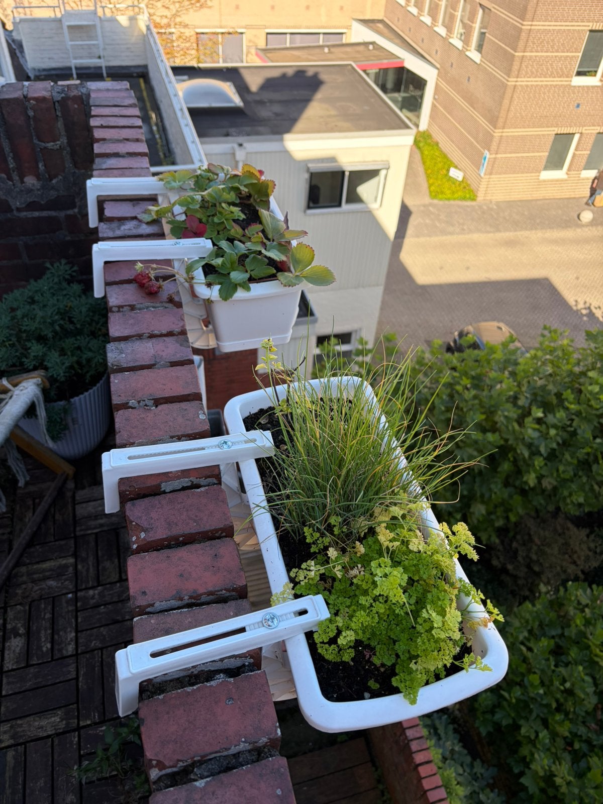 Plantenbakjes voor balkon, Ophalen, Kunststof, Balkon, Rond