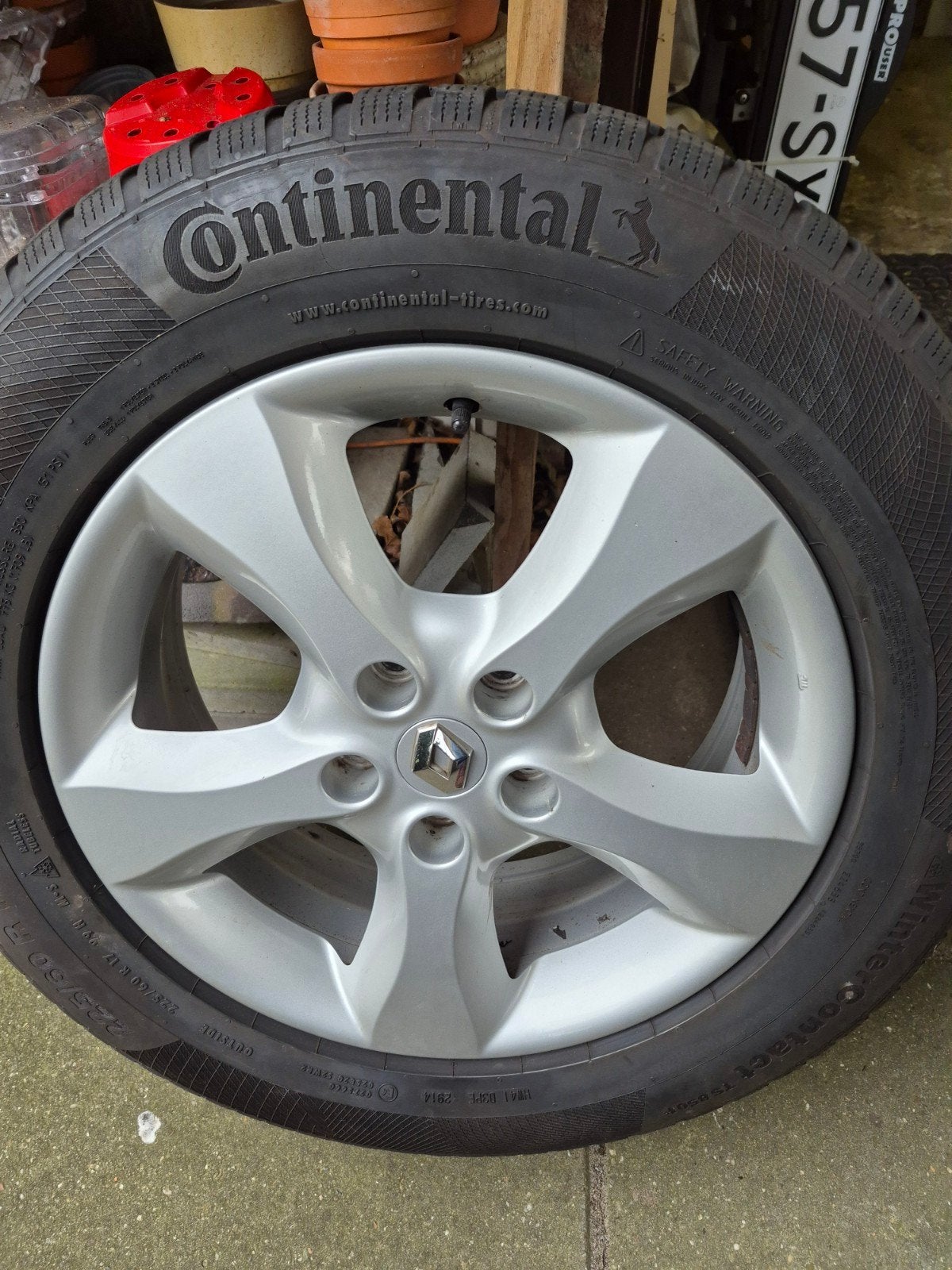Renault Kadjar winterbanden met lm velgen 17 inch, Ophalen, Gebruikt