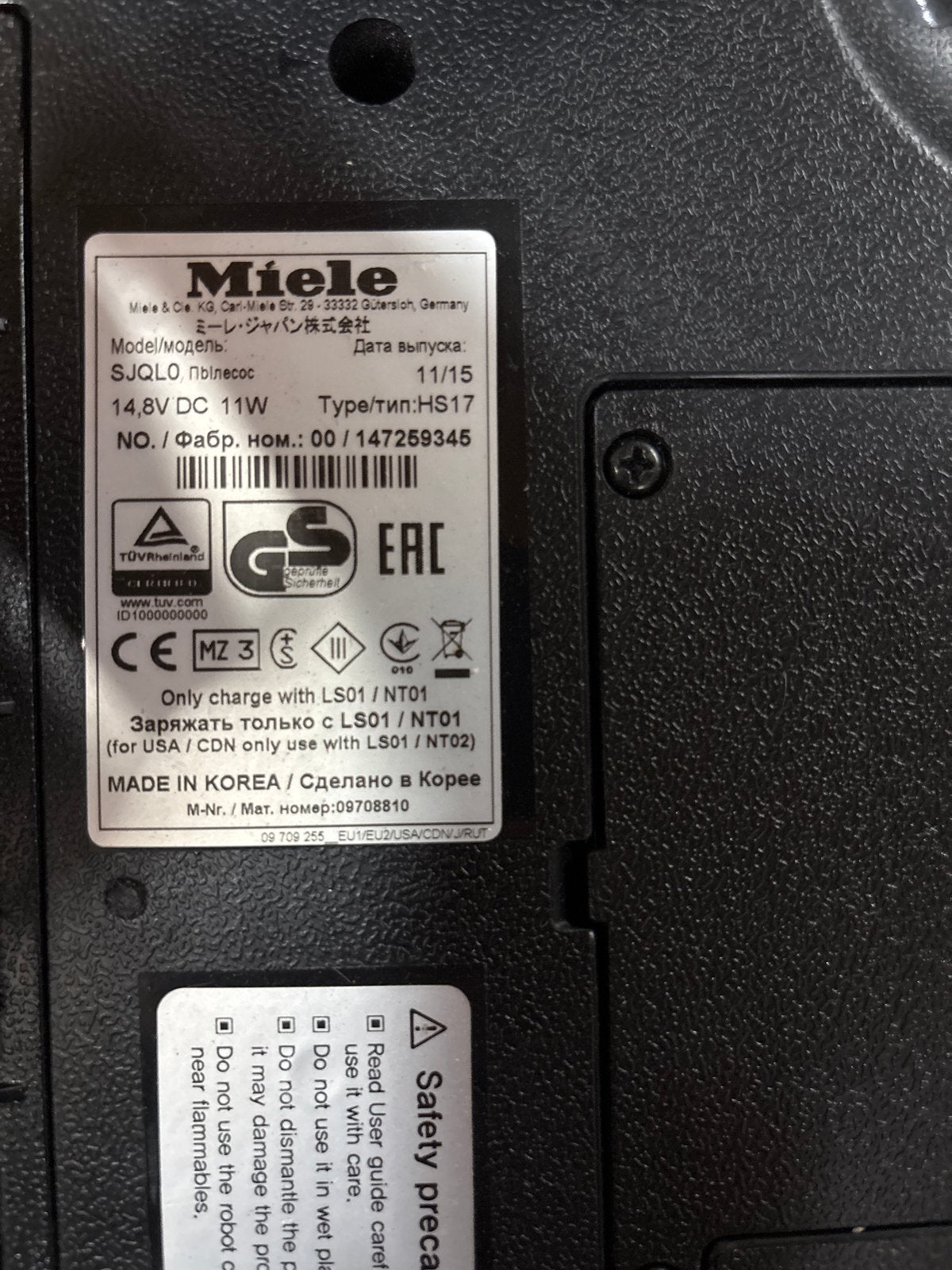Miele Scout RX1 Robotstofzuiger - Zwart, 11W, Witgoed en Apparatuur, Gebruikt, Slimme navigatie, Ophalen of Verzenden, Robotstofzuiger