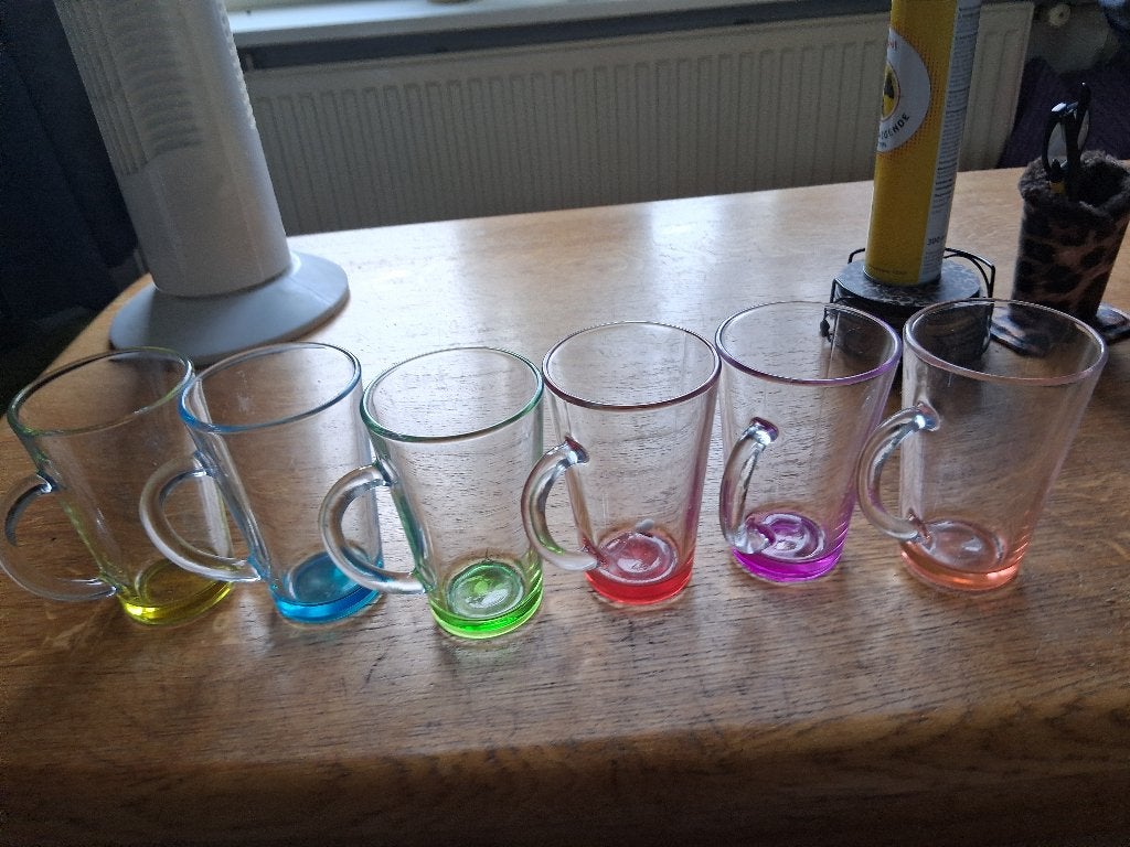 6x theeglazen, Ophalen, Glas of Glazen, Overige merken, Overige stijlen