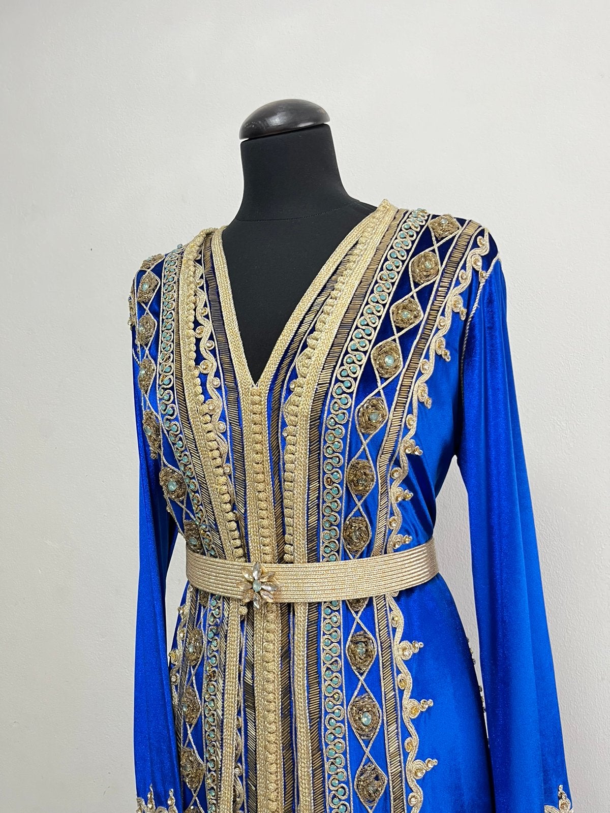 Takshita Marokkaanse jurk, Kleding | Dames, Maat 38/40 (M), Overige typen, Blauw, Ophalen of Verzenden