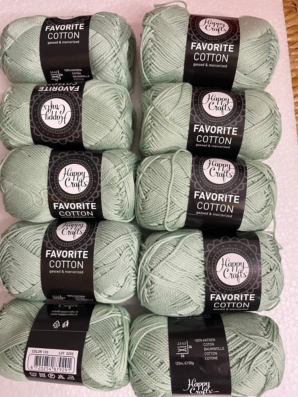 Happy Crafts Favorite Cotton - Katoen Garen (10 bollen), -, Breien of Haken, -, Nieuw