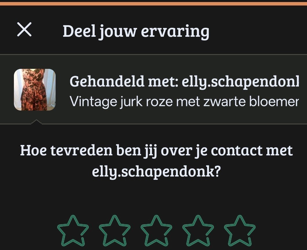 Vintage roze jurk met zwarte bloemen*, Tickets en Kaartjes, Eén persoon, Cadeaubon